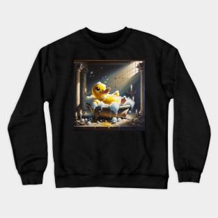 Bubbly Duck Delight: Quirky Bubble Bath Day Crewneck Sweatshirt